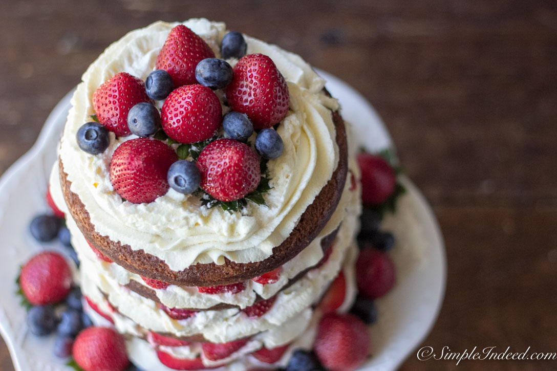 Strawberry chocolate layer cake