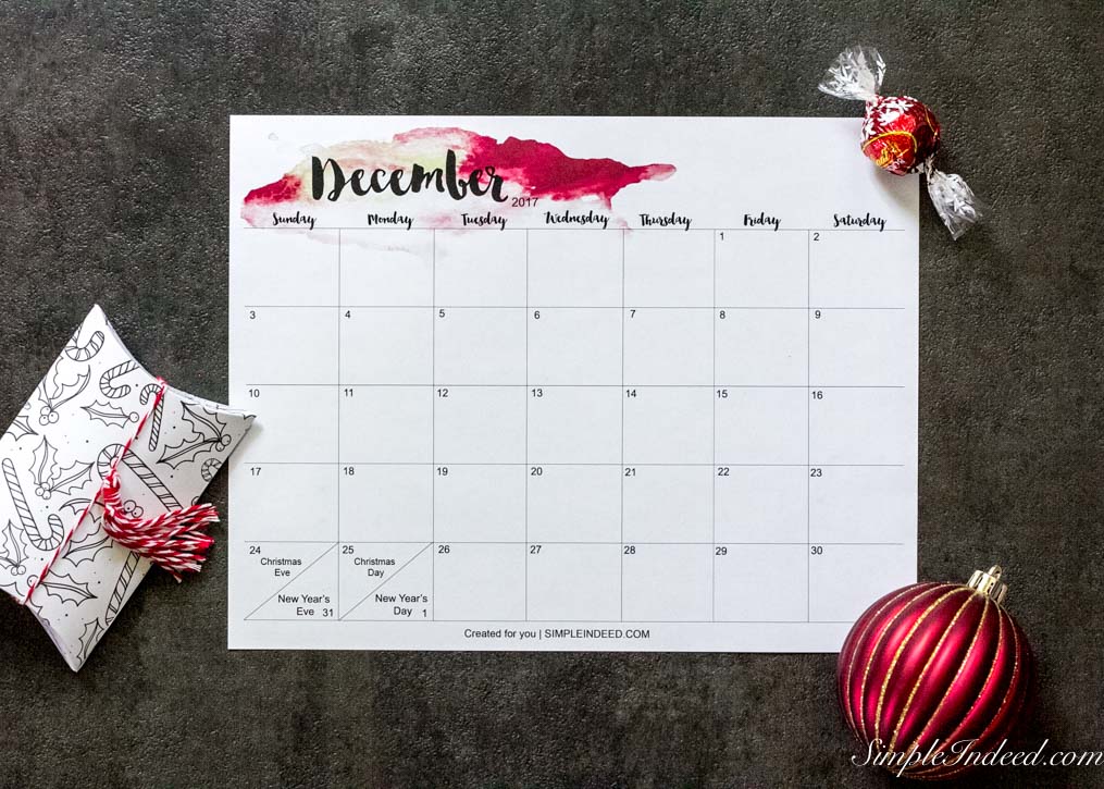 December calendar 2017