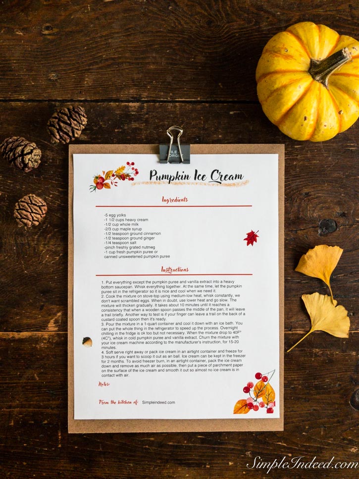 Thanksgiving recipe card A4