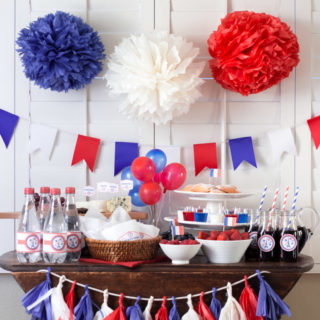 bastille day party table