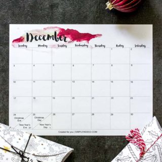 December calendar 2017